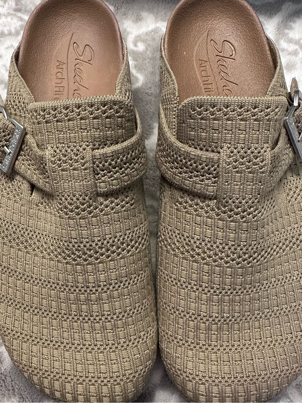 Skechers Relaxed Fit Arch Fit Knit Clog Granola Size 10